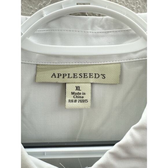 Appleseeds Womens Shirt Size XL White 3/4 Sleeve Button Up - Picture 4 of 12